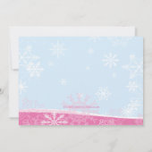 Roze ijsschaatsen uitnodiging op zaterdag (Achterkant)