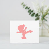 Roze IJsschaatsmeisje Briefkaart (Staand voorkant)