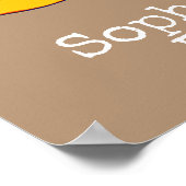 Roze ijsschots, schattig eten, meisjeskamer poster (Hoek)