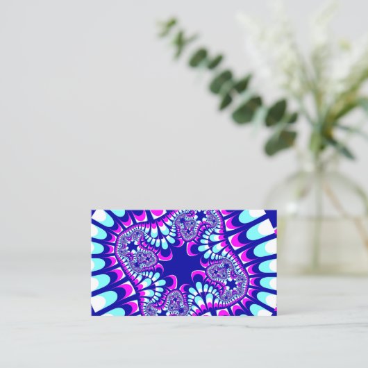 Roze ijsventilator visitekaartje (Staand voorkant)