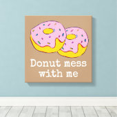 Roze ijsvlek schattig eten canvas afdruk (Insitu (Houten vloer))