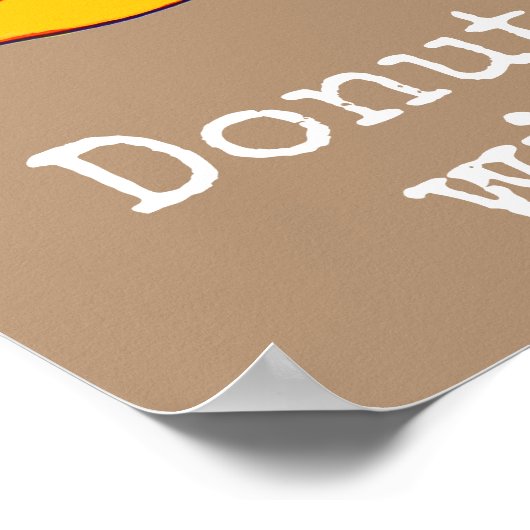 Roze ijsvlek schattig eten poster (Hoek)