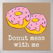 Roze ijsvlek schattig eten poster (Voorkant)