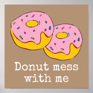 Roze ijsvlek schattig eten poster