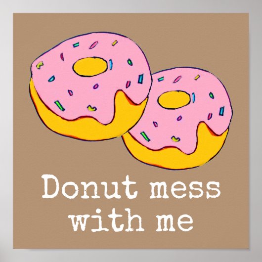 Roze ijsvlek schattig eten poster (Voorkant)