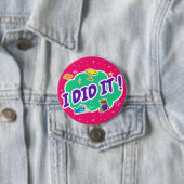 Roze ik deed het 3-inch badge ronde button 7,6 cm (In situ)