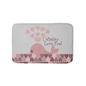 Roze, ik hou van je. badmat (Voorkant)
