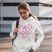 Roze ik hou van je hoodie