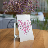 Roze ik hou van je kaart