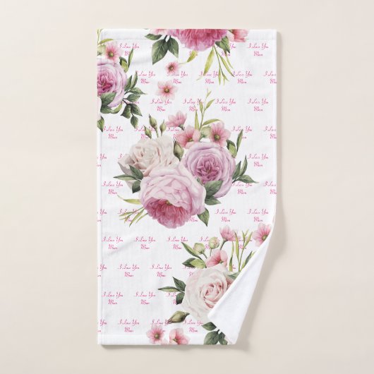 Roze ik hou van je moeder - Dadinghanddoekset Bad Handdoek (Handdoek)