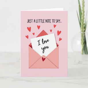 Roze Ik Hou Van Jou Kaart