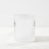 Roze ik hou van mijn papa cadeautje matglas koffiemok (Center)