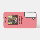 Roze ik hou van mijn reddingshond | Naam en foto Samsung Galaxy Hoesje (Achterkant horizontaal)