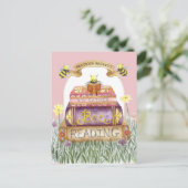  roze Ik lees liever boek liefhebber Briefkaart (Staand voorkant)