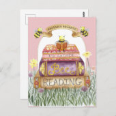  roze Ik lees liever boek liefhebber Briefkaart (Voorkant / Achterkant)