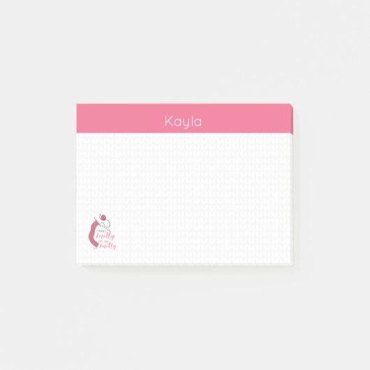 Roze, ik voel me knitty. post-it® notes (Voorkant)