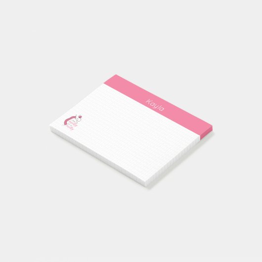 Roze, ik voel me knitty. post-it® notes (Schuin)