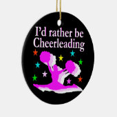  ROZE IK ZOU LIEVER CHEERLEADEREND DESIGN ZIJN KERAMISCH ORNAMENT (Rechts)