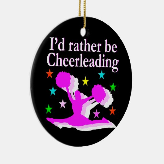  ROZE IK ZOU LIEVER CHEERLEADEREND DESIGN ZIJN KERAMISCH ORNAMENT (Rechts)