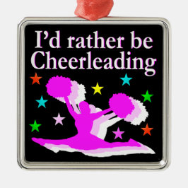  ROZE IK ZOU LIEVER CHEERLEADEREND DESIGN ZIJN METALEN ORNAMENT