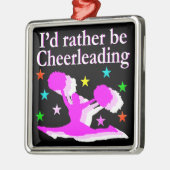  ROZE IK ZOU LIEVER CHEERLEADEREND DESIGN ZIJN METALEN ORNAMENT (Links)