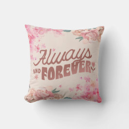 Roze Illustratie Bloem Vierkant Kussen