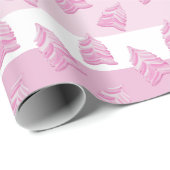 Roze illustratie kerstboom cadeaupapier (Rol Hoek)