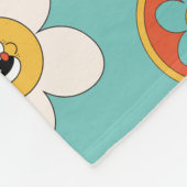 roze illustratie retro flower fleece deken (Hoek)