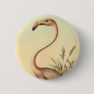  roze illustratie van Flamingo Ronde Button 5,7 Cm