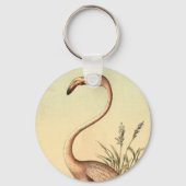  roze illustratie van Flamingo Sleutelhanger (Voorkant)
