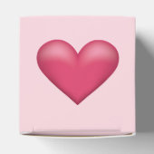 Roze illustratie van het hart op lichtroze kleur bedankdoosjes (Bovenkant)