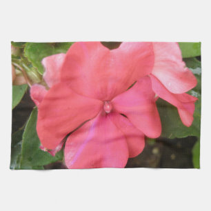 Roze imatiens Blokkeren Macro Keukenhanddoeken