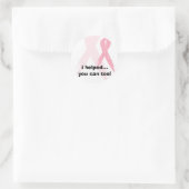 roze_img, ik hielp...dat kun je ook! ronde sticker (Tas)