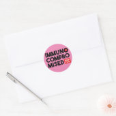 Roze immuungecompromitteerde hoge risico's ronde sticker (Envelop)