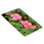 Roze Impatiens Bloemen Premium Magnet Magneet (Rechterzijde)