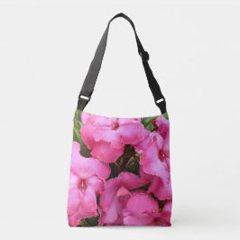 Roze Impatiens genietend van het licht Crossbody Tas