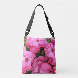 Roze Impatiens genietend van het licht Crossbody Tas
