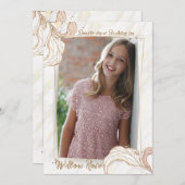 Roze impressie foto uitnodiging (Voorkant / Achterkant)