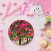 Roze impressionistische Autumn Leaves Papieren Bordje (Feest)