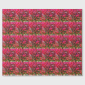Roze impressionistische herfstbomen cadeaupapier (Vlak)