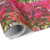 Roze impressionistische herfstbomen cadeaupapier (Rol Hoek)