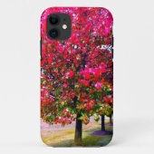 Roze impressionistische herfstbomen Case-Mate iPhone case (Achterkant)
