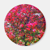 Roze impressionistische herfstbomen magneet (Voorkant)