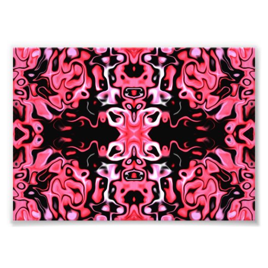 Roze in duisternis foto afdruk (Voorkant)