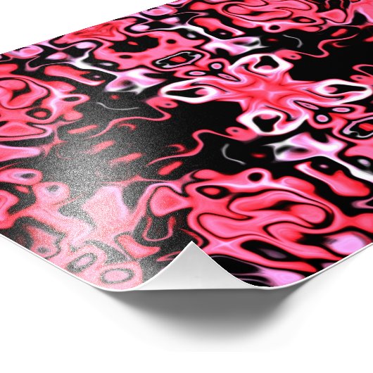 Roze in duisternis foto afdruk (Hoek)