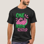 Roze in een meloenszuster Watermeloen T-shirt (Voorkant)
