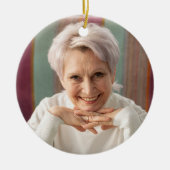 Roze in het liefdevol geheugen voor geliefde keramisch ornament (Voorkant)