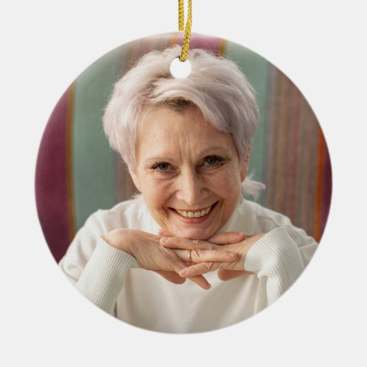 Roze in het liefdevol geheugen voor geliefde keramisch ornament (Voorkant)