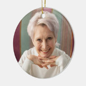 Roze in het liefdevol geheugen voor geliefde keramisch ornament (Links)