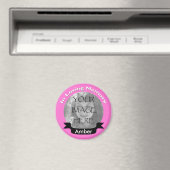 Roze in liefdevolle geheugen foto magneet (Insitu (Vaatwasser))